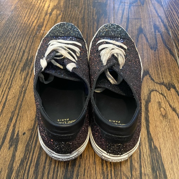 Saint Laurent sparkly glitter sneakers size 39 - Picture 2 of 9